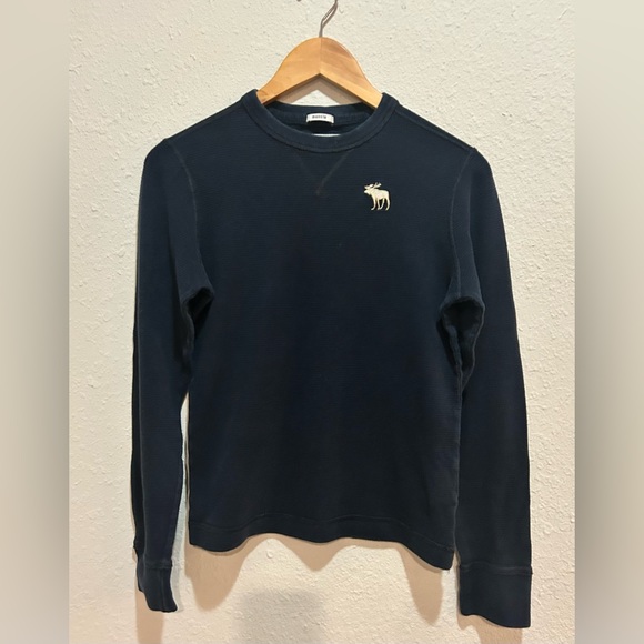 abercrombie kids Other - Abercrombie Kids Navy Thermal Size XL Shirt Raglan Sleeves Waffle Knit